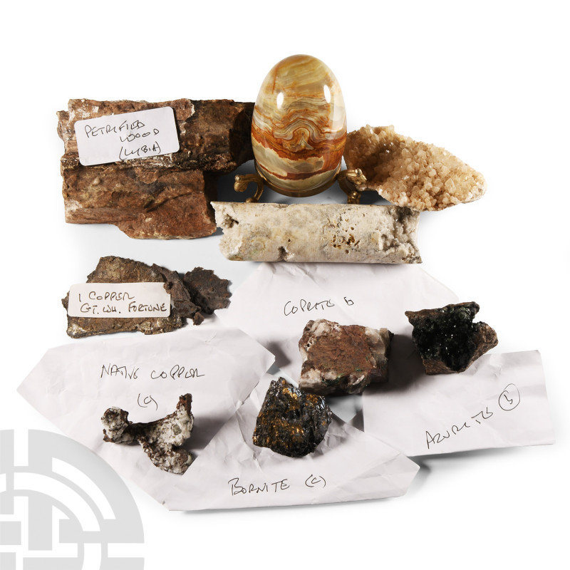 Natural History - Historic Mixed Mineral Collection
Comprising: four native cop...