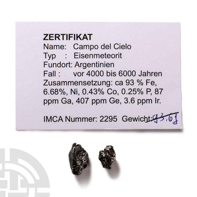 Natural History - Campo Del Cielo Iron Meteorite Pair
Fell 6000-5000 years B.P....