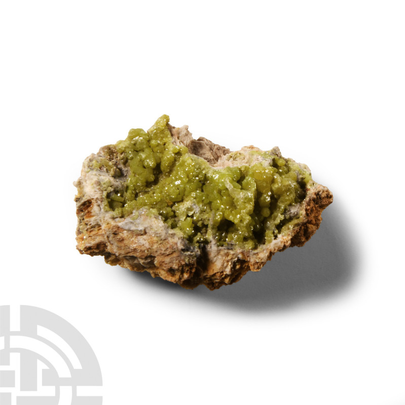 Natural History - Historic Green Pyromorphite Crystal Specimen
Comprising a poc...