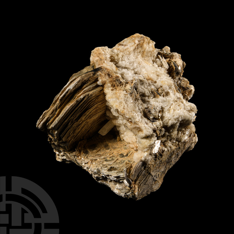 Natural History - Large Boxed Historic Mica on Quartz Crystal Specimen
Comprisi...