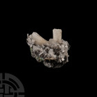 Natural History - Boxed Historic Stilbite with Quartz 'Paper Weight' Crystal Specimen