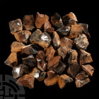 Natural History - Large Brown Obsidian Volcanic Glass Specimen Group [34]