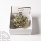 Natural History - Boxed Pyrite 'Fool's Gold' Crystal Specimen