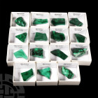 Natural History - Boxed Polished Malachite Section Group [15]