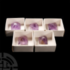 Natural History - Polished Amethyst Crystal Pyramid Group [5]