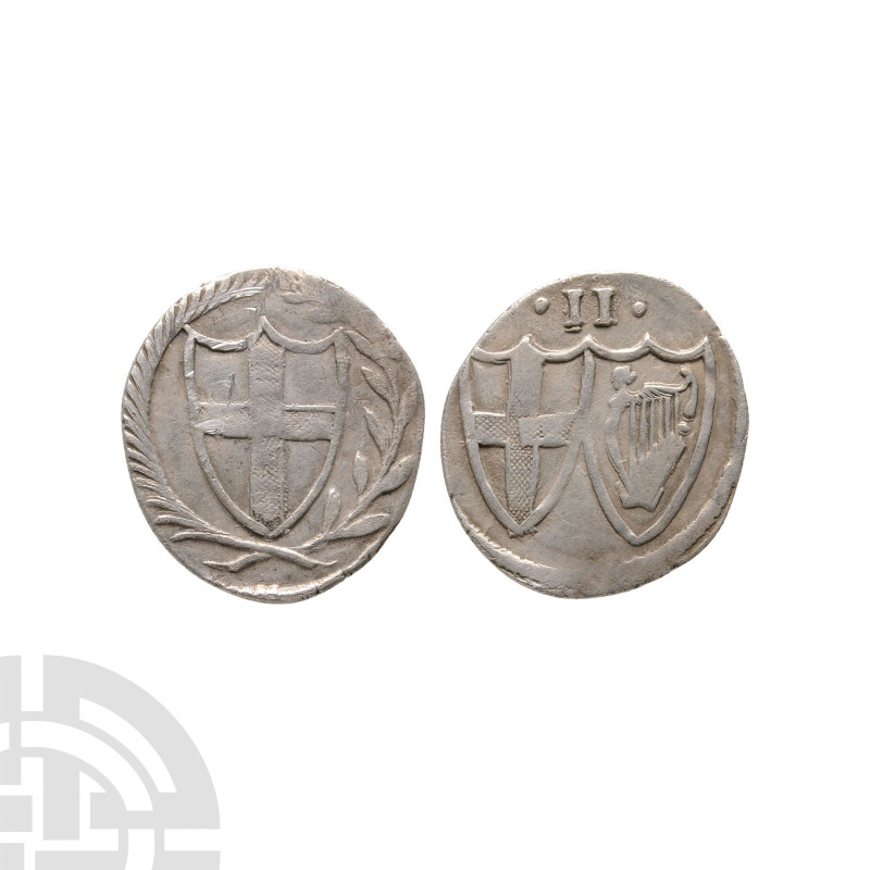 Tudor to Stuart Coins - Commonwealth - AR Halfgroat
1649-1660 A.D. Obv: arms wi...