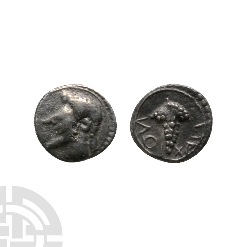 Ancient Greek Coins - Sicily - Naxos - Dionysus AR Litra
530-490 B.C. Obv: bear...