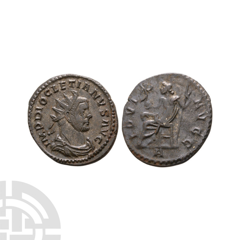 Ancient Roman Imperial Coins - Diocletian - Jupiter AE Antoninianus
292-294 A.D...