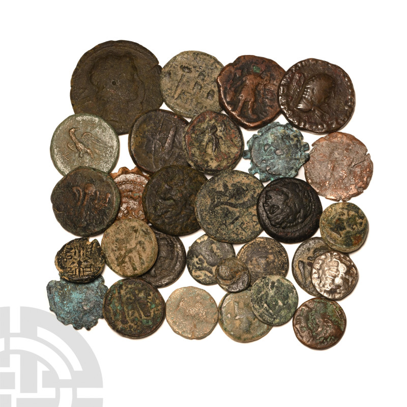 Ancient Greek Coins - Mixed Bronze and Silver Coin Group [29]
Circa 4th-1st cen...