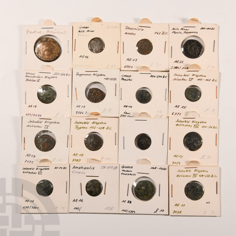 Ancient Greek Coins - Mixed Greek Coin Group [16]
4th-1st century B.C. Group co...