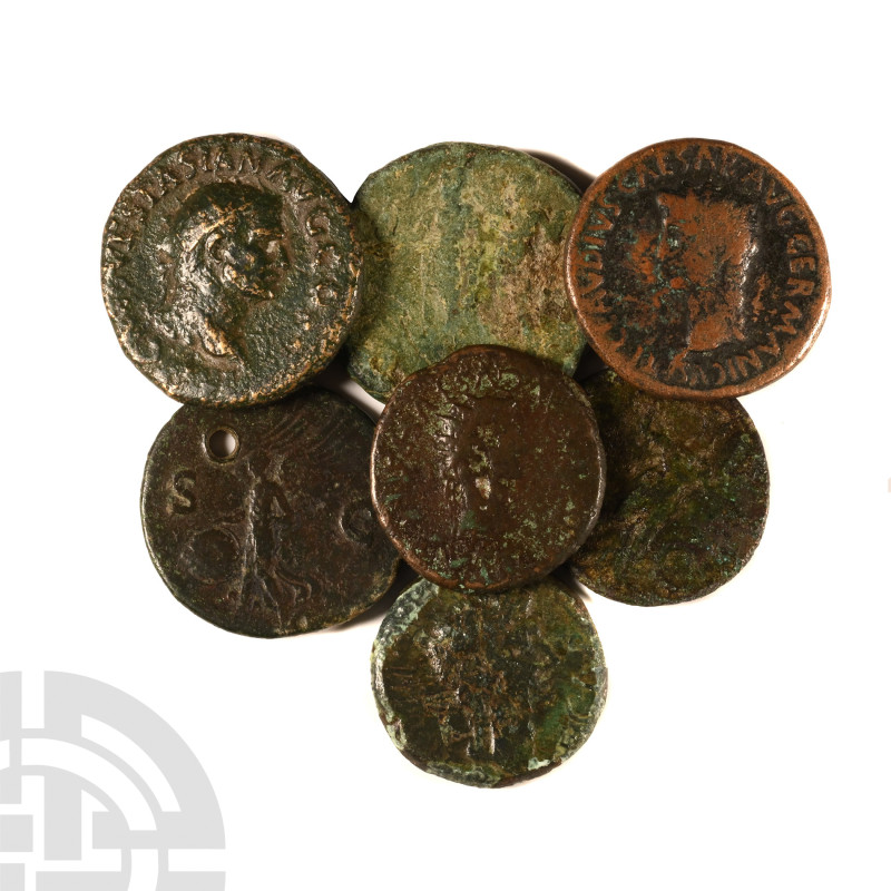 Ancient Roman Imperial Coins - Mixed As and Sestertius Group [7]
1st-2nd centur...