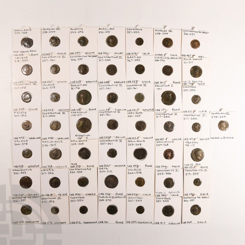 Ancient Roman Imperial Coins - Mixed Bronze and Silver Coin Group [50]
2nd cent...