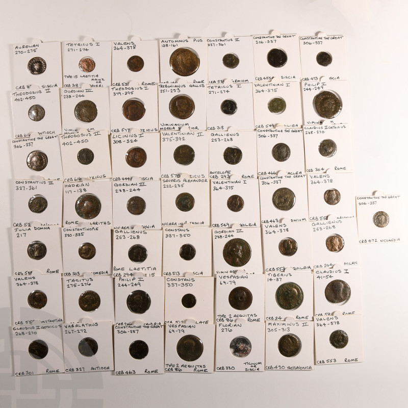 Ancient Roman Imperial Coins - Mixed Bronze Coin Group [50]
1st-5th century A.D...