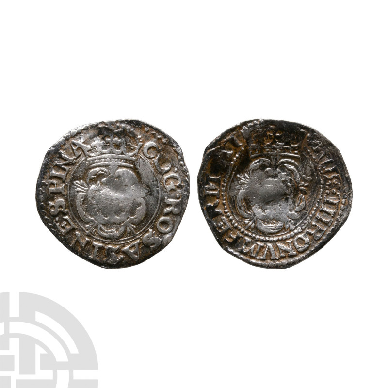 Tudor to Stuart Coins - Charles I - AR Halfgroat
1625-1649 A.D. Tower mint. Gro...