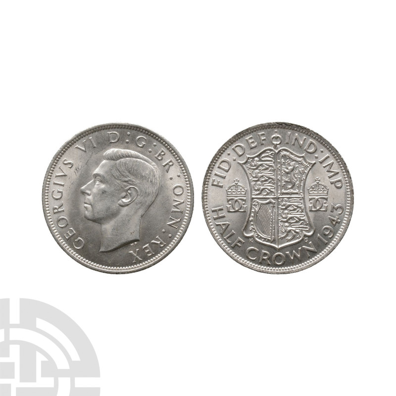 English Milled Coins - George VI - 1943 Halfcrown
Dated 1943 A.D. Obv: profile ...