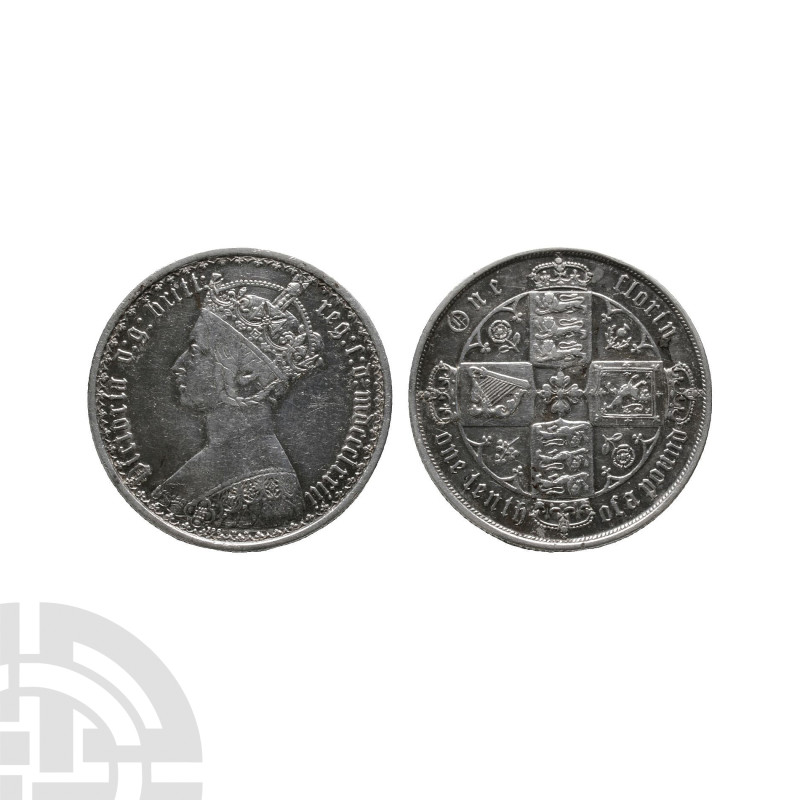 English Milled Coins - Victoria - 1873 (MDCCCLXXIII) Die 47 - Gothic Florin
Dat...