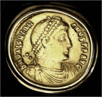 Römische Goldmünzen

Kaiserzeit

Valentinian I., 364-375

Solidus 364, Antiochia, 4. Off.. Diad. drap. Brb. r./RESTITVTOR REI PVBLICAE. Kaiser s...