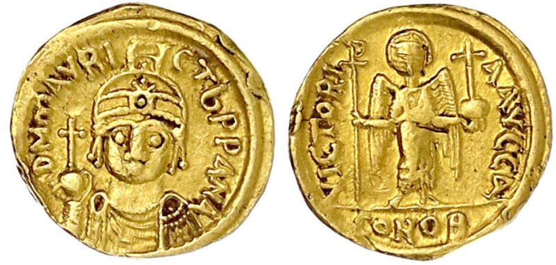 Byzantinische Goldmünzen

Kaiserreich

Mauricius Tiberius, 582-602

Solidu...