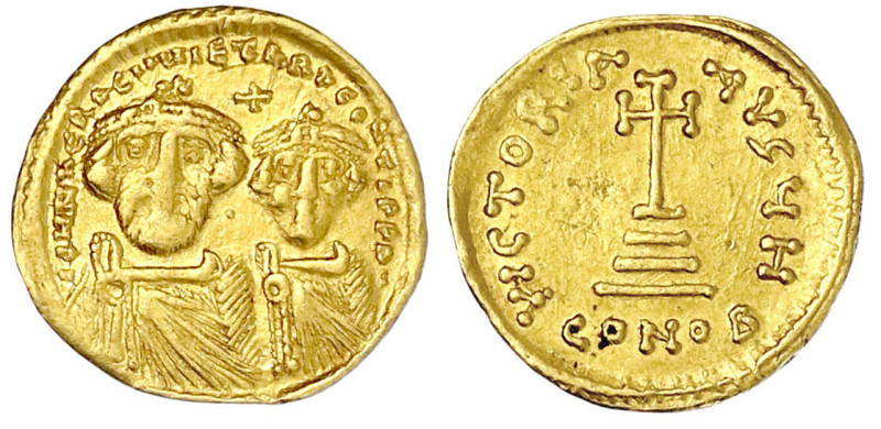 Byzantinische Goldmünzen

Kaiserreich

Heraclius, 610-641

Solidus 626/629...
