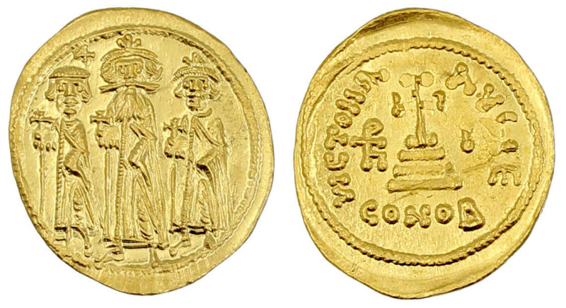 Byzantinische Goldmünzen

Kaiserreich

Heraclius, 610-641

Solidus 639/641...