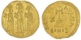 Byzantinische Goldmünzen

Kaiserreich

Heraclius, 610-641

Solidus 639/641, Constantinopel, 1. Offizin, ohne Indiktion. Heraclius, Heraclius Con...