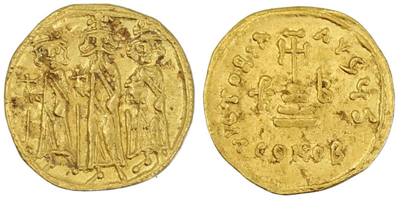 Byzantinische Goldmünzen

Kaiserreich

Heraclius, 610-641

Solidus 639/641...
