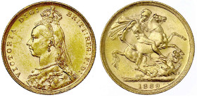 Ausländische Goldmünzen und -medaillen

Australien

Victoria, 1837-1901

Sovereign 1889 M, Melbourne. Drachentöter. 7,98 g. 917/1000. gutes vorz...