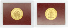 Ausländische Goldmünzen und -medaillen

Bahamas

Britisch, seit 1825

100 Dollars 1975, Weißkopfamazone. 18.015 g. 500/1000. In Originalschatull...