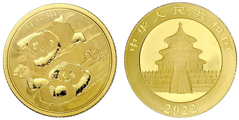 Ausländische Goldmünzen und -medaillen

China

Volksrepublik, seit 1949

5...