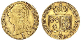 Ausländische Goldmünzen und -medaillen

Frankreich

Ludwig XVI., 1774-1793

Louis d`or a la tete nue 1787 A, Paris. 7,58 g. sehr schön. Gadoury ...