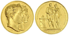 Ausländische Goldmünzen und -medaillen

Frankreich

Napoleon I., 1804-1814/15

Goldmedaille 1810, von B. Andrieu und N. G. Brenet, auf seine Ver...
