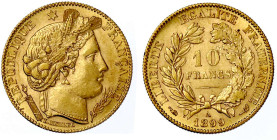 Ausländische Goldmünzen und -medaillen

Frankreich

Dritte Republik, 1871-1940

10 Francs 1899 A, Paris. Kopf der Marianne. 3,23 g. 900/1000. vo...