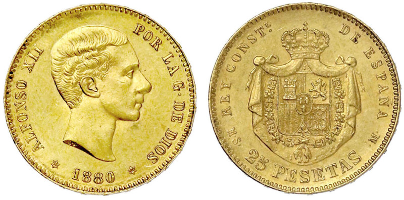 Ausländische Goldmünzen und -medaillen

Spanien

Alfonso XII., 1874-1885

...