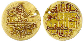 Ausländische Goldmünzen und -medaillen

Türkei/Osmanisches Reich

Selim III., 1789-1807

Zeri Mahbub AH 1203, Jahr 7 = 1796, Islambul. 2,26 g. s...