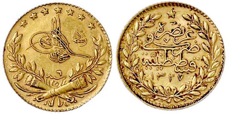 Ausländische Goldmünzen und -medaillen

Türkei/Osmanisches Reich

Muhammad V...