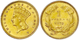 Ausländische Goldmünzen und -medaillen

Vereinigte Staaten von Amerika

Unabhängigkeit, seit 1776

1 Dollar 1873. Indian Head, open 3. 1,67 g. 9...