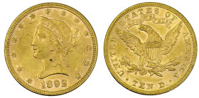 Ausländische Goldmünzen und -medaillen

Vereinigte Staaten von Amerika

Unabhängigkeit, seit 1776

10 Dollars 1892, Philadelphia. Coronet Head. ...