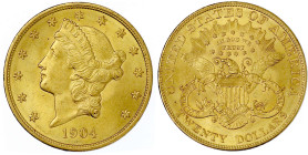 Ausländische Goldmünzen und -medaillen

Vereinigte Staaten von Amerika

Unabhängigkeit, seit 1776

20 Dollars 1904, Philadelphia. Coroned Head. ...