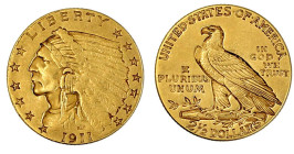 Ausländische Goldmünzen und -medaillen

Vereinigte Staaten von Amerika

Unabhängigkeit, seit 1776

2 1/2 Dollars 1911, Philadelphia. Indian Head...