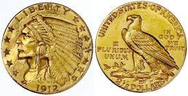 Ausländische Goldmünzen und -medaillen

Vereinigte Staaten von Amerika

Unabhängigkeit, seit 1776

2 1/2 Dollars 1912, Philadelphia. Indian Head...