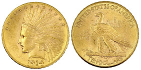 Ausländische Goldmünzen und -medaillen

Vereinigte Staaten von Amerika

Unabhängigkeit, seit 1776

10 Dollars 1914 D, Denver. Indianer. 16,72 g....