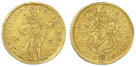 Gold der Habsburger Erblande und Österreichs

Haus Habsburg

Karl VI., 1711-1740

Dukat 1734 KB, Kremnitz. 3,45 g vorzüglich, kl. Prüfspur am Ra...