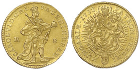 Gold der Habsburger Erblande und Österreichs

Haus Habsburg

Karl VI., 1711-1740

Dukat 1738 KB, Kremnitz. 3,45 g vorzüglich/Stempelglanz. Herin...