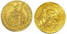 Gold der Habsburger Erblande und Österreichs

Salzburg

Wolf Dietrich von Raitenau, 1587-1612

Doppeldukat 1604. 6,94 g. vorzüglich, selten. Pro...