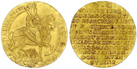 Altdeutsche Goldmünzen und -medaillen

Sachsen-Albertinische Linie

Johann Georg II. 1656-1680

Doppeldukat 1657, Dresden. Auf das Vikariat. Der...