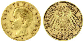 Reichsgoldmünzen

Bayern

Otto, 1886-1913

10 Mark 1898 D. sehr schön. Jaeger 199.