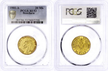 Reichsgoldmünzen

Hessen

Ernst Ludwig, 1892-1918

20 Mark 1901 A. Im PCGS-Blister mit Grading AU 53. Jaeger 225.