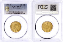Reichsgoldmünzen

Hessen

Ernst Ludwig, 1892-1918

20 Mark 1908 A. Im PCGS-Blister mit Grading AU 58 (bisher wurde erst 1 Ex. besser gegradet) J...