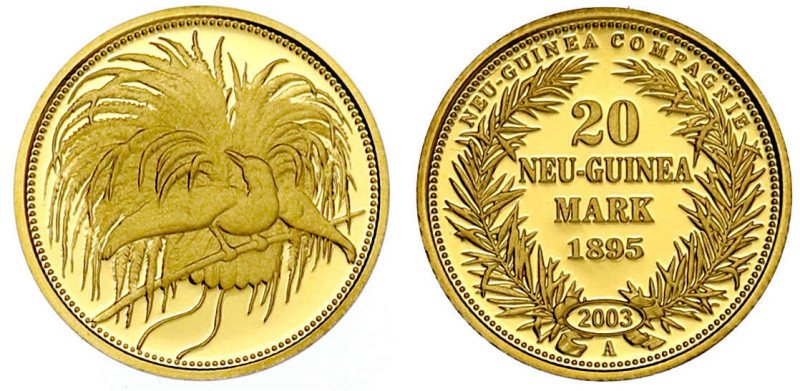 Gold der deutschen Kolonien u. Nebengebiete

Neuguinea

Neuprägung zum 20 Ma...