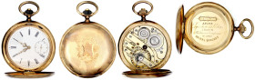 Uhren aus Gold

Taschenuhren

Schweizer Herrensavonette Gelbgold 585/1000, um 1900, mit deutschem Importstempel. Hersteller Goetschel & Wolf, La C...